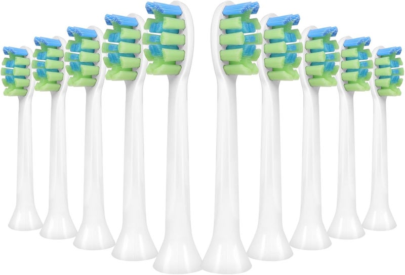 Toolsy 10 PCS Replacement Heads Compatible with 7am2m AM100/AM101/AM105/AM111 Electric Toothbrush, 10 Count (White) - Image 1